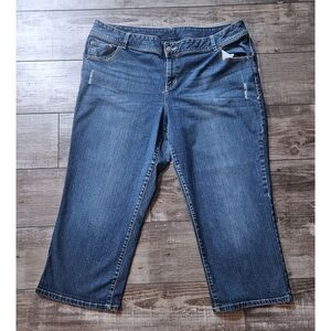 LANE BRYANT Medium Wash Denim Ankle Jeans Size 20